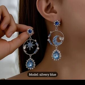 Star & Moon Dangle Earrings